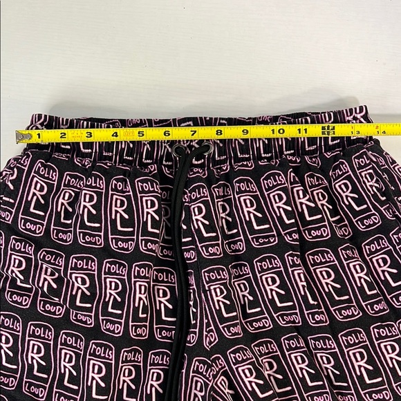 Urban Outfitters Rolling Loud B2ss Black and Pink Geometric Print Shorts - Picture 7 of 8